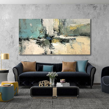 Belmrxne Large Abstract Wall Art White and Black Wall Decor Vogue Canvas Painting Textured Artwork for Living Room Bedroom Dining Room Office Home Decor 30x60 Inch