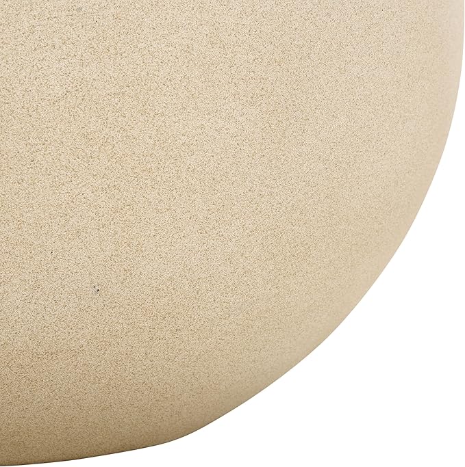 SAFAVIEH Outdoor Collection Gerand Modern Beige Concrete Ficonstone Sphere Planter Pot