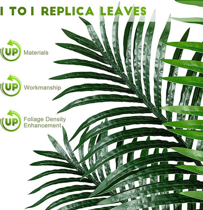 Big Faux Tropical Phoenix Trees Large Artificial Palm Tree Indoor Outdoor Realistic Floor Plants Tall Fake Plant for Modern Home Living Room Office Decor Porch Outside Patio arboles para decoracion