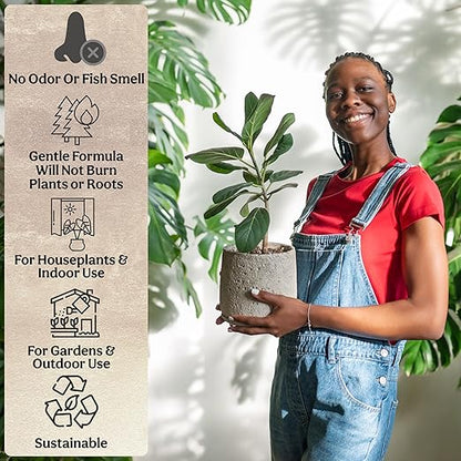 All-in-One Complete Organic Plant Food, Indoor Plant Fertilizer, for Houseplants, Organic Fertilizer for Vegetable Gardens, 11 Formulated Single Servings Feeds 22 gal Fast and Slow Release