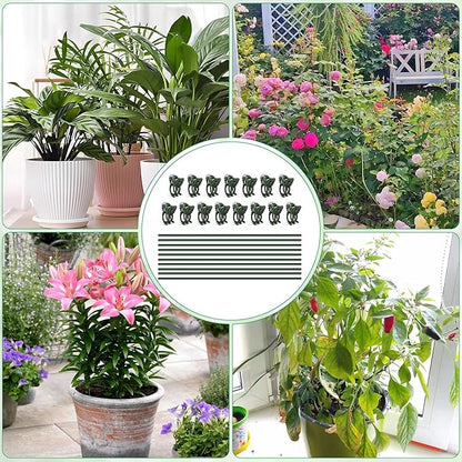 20pcs 15.7" Plant Stakes with 30pcs Clips, Bendable Orchid Stakes and Clips Set Support Tall for Indoor/Outdoor Plants,Potted Plants,Single Stem Vines Flower Plant Support Sticks for Orchid Rose Peony