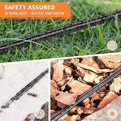 SUNVIE 12/2 Low Voltage Landscape Wire 250FT with Spool Outdoor Landscape Lighting Cable 12 Gauge 2 Conductors Low Voltage Wire for Landscaping Lights, ETL Listed, Pure Copper, Direct Burial