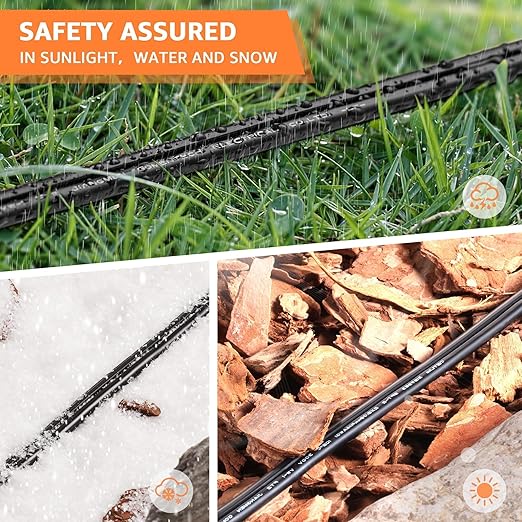 SUNVIE 16/2 Low Voltage Landscape Wire 250FT with Spool Outdoor Landscape Lighting Cable 16 Gauge 2 Conductors Low Voltage Wire for Landscaping Lights, ETL Listed, Pure Copper, Direct Burial