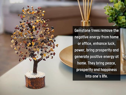 Mookaite Natural Healing Premium Crystal Bonsai Feng Shui Fortune Money Tree of Life for Home Office Decor (Gift Box Ready,10-12 Inch)