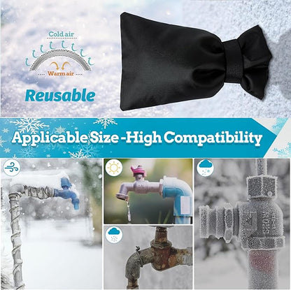 Outdoor Faucet Covers for Winter 4 Pack Faucet Cover Freeze Protection Insulated Anti-Freeze Waterproof Material Reusable Faucet Cover Socks for Various Faucet Spigot,Pipe,Garden Hose Bib