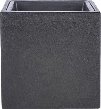 SAFAVIEH Outdoor Collection Larlen Black Concrete Planter (Fully Assembled)
