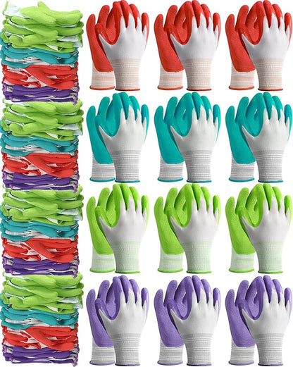Irenare Gardening Gloves Bulk for Women Ladies Breathable Rubber Coated Garden Glove for Yard Outdoor Work with Grip