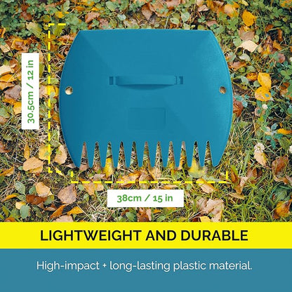 GardenHOME Leaf Scoops Hand Rakes, Large Leaf Grabbers for Yard Work and Garden Use, Clear and Collect Garden Rake, Leaf Scooper and Claws for Leaves, Lawn Debris, and Trash Cleanup