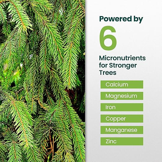 32oz Evergreen Fertilizer - Makes 32 Gallons of Evergreen Tree Fertilizer, Nutrient-Rich Tree Food for Lush, Resilient Foliage, Strong Branches, and Vibrant Greenery All Year Round