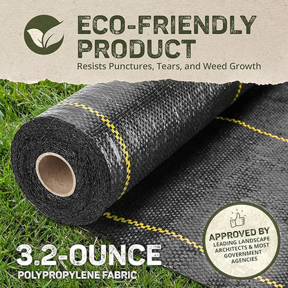 Dewitt 7-Pack Sunbelt Weed Barrier Fabric 3.2 oz, 4 x 300 Feet – Heavy-Duty Ground Cover Mat for Greenhouse Floors, Garden Rows, Raised Beds, Yard Gardening, and Outdoor Landscape Protection