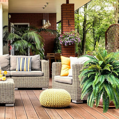 Giant Artificial Boston Ferns for Outdoors Large,Uv Resistant Lifelike Artificial Plants Large,Faux Fern Silk Ferns That Look Real,Fake Fern for Outside Lifelike 128 Branches