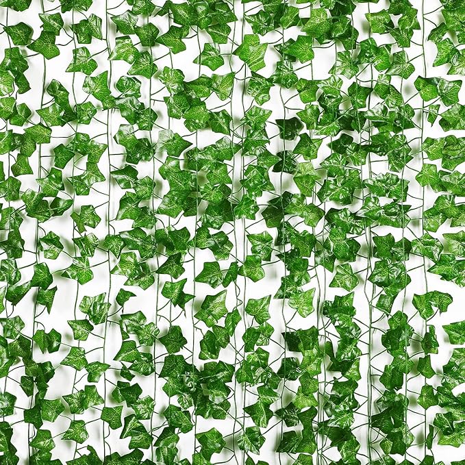 BLEUM CADE 30 Strands 210Ft Fake Vines for Bedroom with Fake Leaves, Cute Artificial Hanging Ivy Vines Fake Plants for Christmas Party Garden Store Wall Room Decor Aesthetic