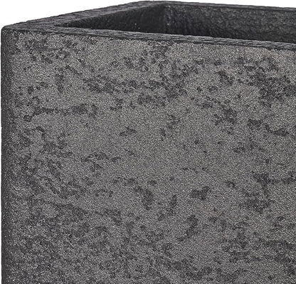 31 Inch Rectangular Concrete Planter,Durable All-Weather Use with Drainage Holes,Large Rectangular Planter for Outdoor Indoor Plants