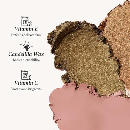 Julep Eyeshadow 101 Crème-to-Powder Waterproof Shadow Stick Duo – Long-Lasting, Crease-Proof, Easy Appy with Built-in Smudger - Pearl & Rose Shimmer