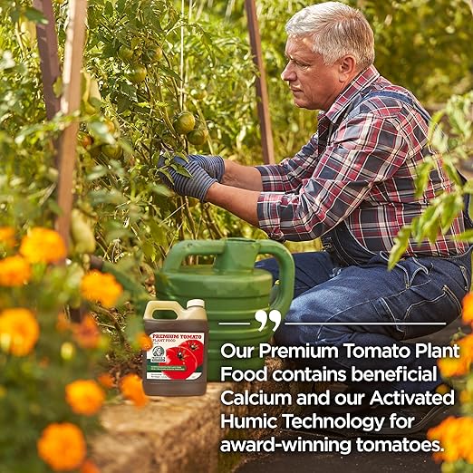 PlantVantage Premium Tomato Plant Food-Concentrated Fertilizer with Humic Acid & Zinc Nitrogen-Supports Strong Roots,Enhances Blooms & Yields-Easy Application for Root Feeding or Foliar Spray (32 OZ)
