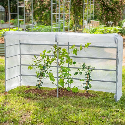 Vego garden Mesh Cover System for 2' x 6' Elevated Raised Garden Bed-V Series, 4 in 1 Trellis and Cover for Plants, Garden Bed Not Included