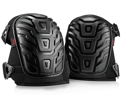 Rockland Guard Work Knee Pads for Men & Women - Professional Heavy Duty Knee Pads for Work in Construction, Flooring, Gardening, Roofing - Protective Gel Cushion Padding, Adjustable via Clip-On Straps