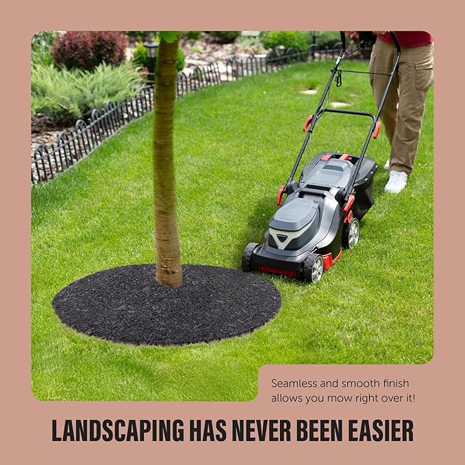Rubberific 36" Recycled Rubber Mulch Tree Ring Easy Install Looks Like Real Mulch 5 Pack - Brown