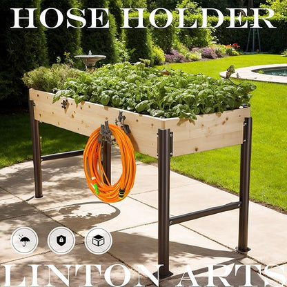 Owl Hose Holder Wall Mount – Decorative Cast Iron Garden Hose Hanger for Outside Wall, Heavy Duty Vintage Hose Reel for Patio, Yard, or Villa (9.84"x10.23"x5.7")