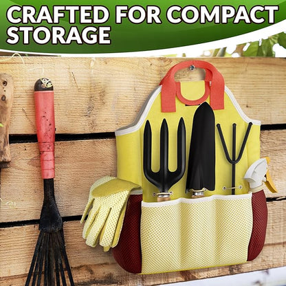 10 Pcs Gardening Tools for Women – All-in-One Garden Tools Set with Functional Tote Bag, Ergonomic Design & Rust-Resistant Steel – Gardening Set for Women for Easy Garden Care & Gifts for Plant Lovers