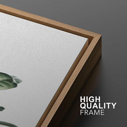 Ashbrook Framed Canvas Print Wall Art Set Green Floral Forest Plant Variety Nature Wilderness Photography Modern Art Minimal Chic Colorful for Living Room, Bedroom, Office - 16"x24"x3 Natural