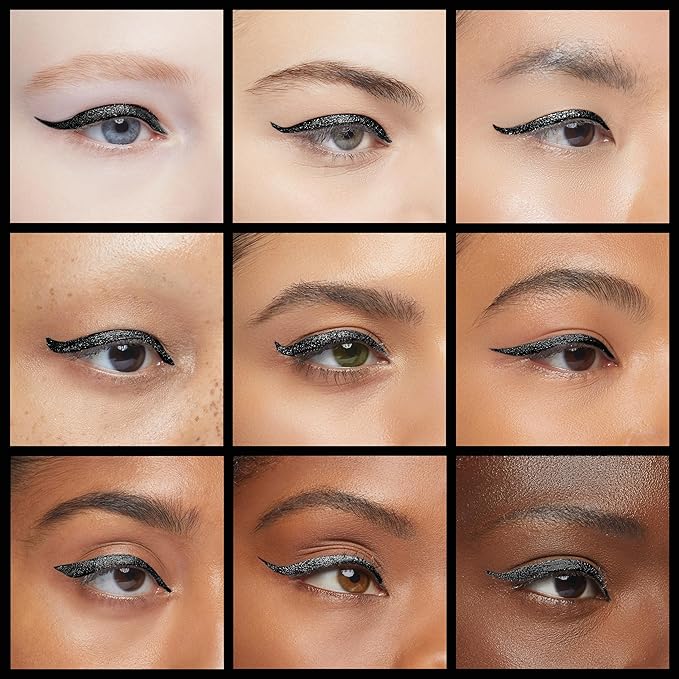 Waterproof Eyeliner - Smudge-Proof Liquid Eyeliner Pen with Precision Tip for Smooth, Long-Lasting Application - Vegan, Hypoallergenic & Gluten-Free Eye Liner - 2mL Shimmer Black