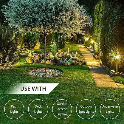 Wirefy 10/2 Low Voltage Landscape Wire 50 ft | Low Voltage Landscape Lighting Wire | Pure Copper | Outdoor Direct Burial | 10-Gauge 2-Conductor 50 Feet | UL Listed