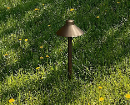 GKOLED Solid Brass Pathway Lights, Low Voltage LED Landscape Path Light, Outdoor Waterproof Accent Lighting, 12V AC/DC, 2700K Warm White, with 3W G4 LED Bulb & Large Rugged Slot Spike, 20 Pack
