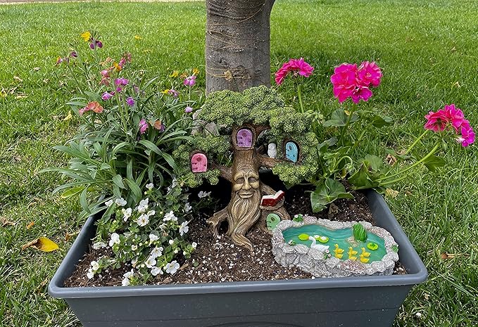 GlitZGlam Fairy Garden Enchanted Joshua's Miniature Tree (10.5 Inch Tall) for Fairies and Lawn Gnomes - A Garden Accessory