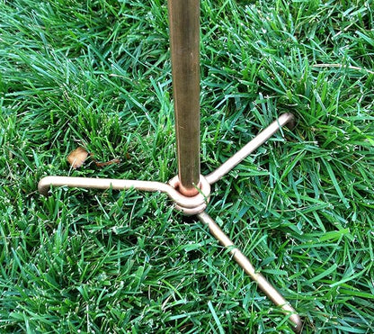 Stanwood Wind Sculpture: Kinetic Copper Triple Spinner - Falling Foliage