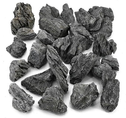 Unocho Aquarium Rocks Natural Seiryu Stone 20lb Aquascaping Rocks for Fish Tank Aquarium Landscaping Decoration Paludarium Amphibian Enclosures(3-10 Inches)
